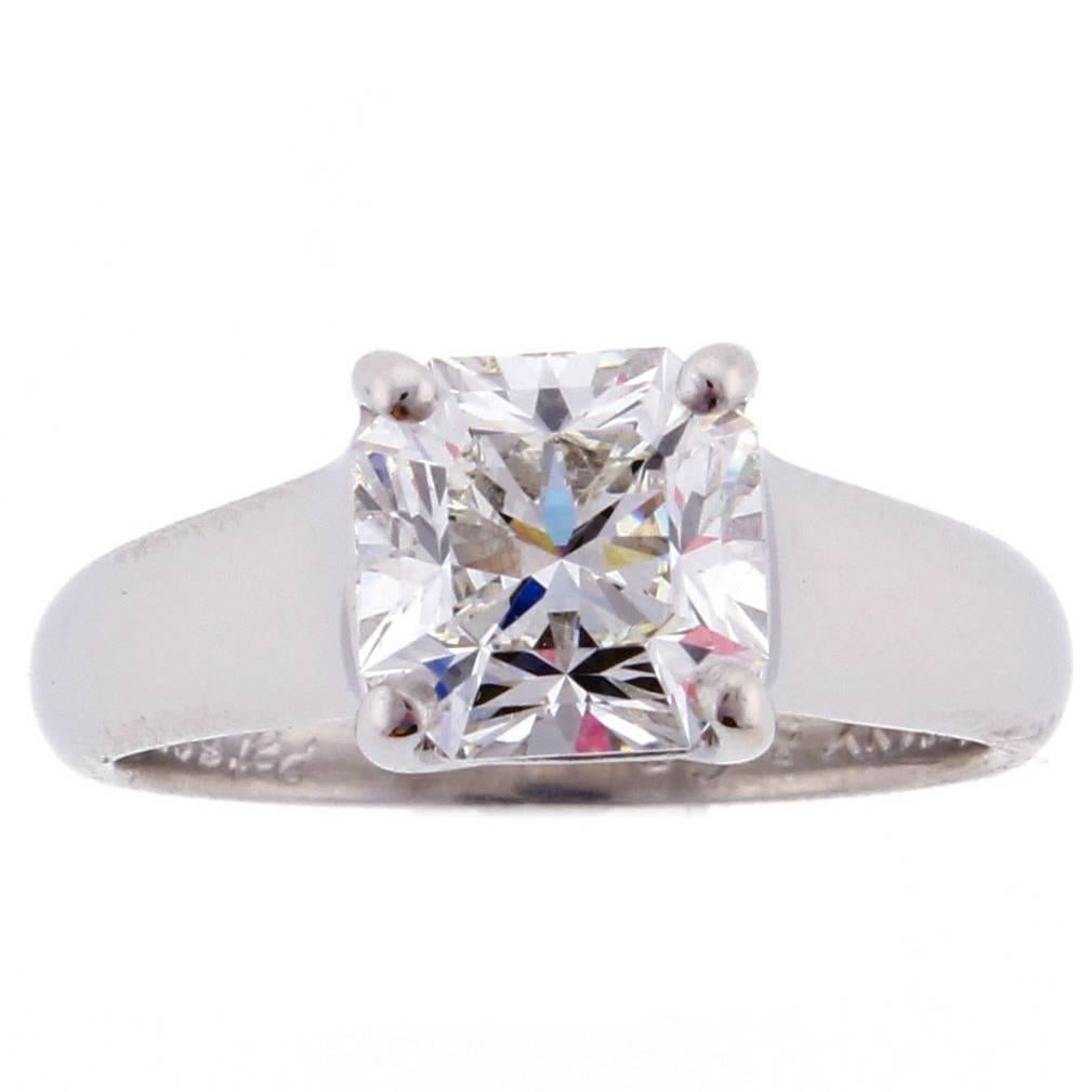 Tiffany & Co. Lucida 1.90 Carat Diamond Platinum Ring For Sale