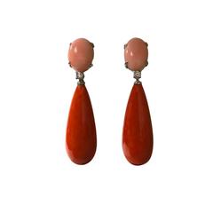 Coral Diamonds White Gold 18 Carat Articulated Earrings