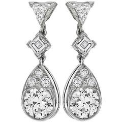 Diamond Platinum Earrings