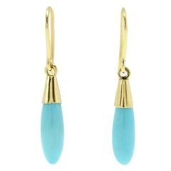 Luise Turquoise Drop Yellow Gold Earrings