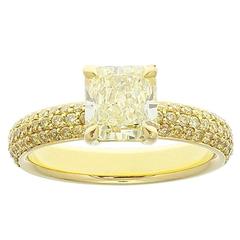 GIA Certified 2.01 Carat Natural Diamond Solitaire Gold Engagement Ring