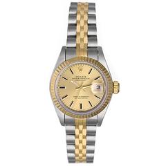 Rolex Ladies Yellow Gold Stainless Steel Datejust Automatic Wristwatch Ref 69173