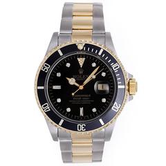 Used Rolex Stainless Steel Yellow Gold Diamond Wristwatch Ref 16613