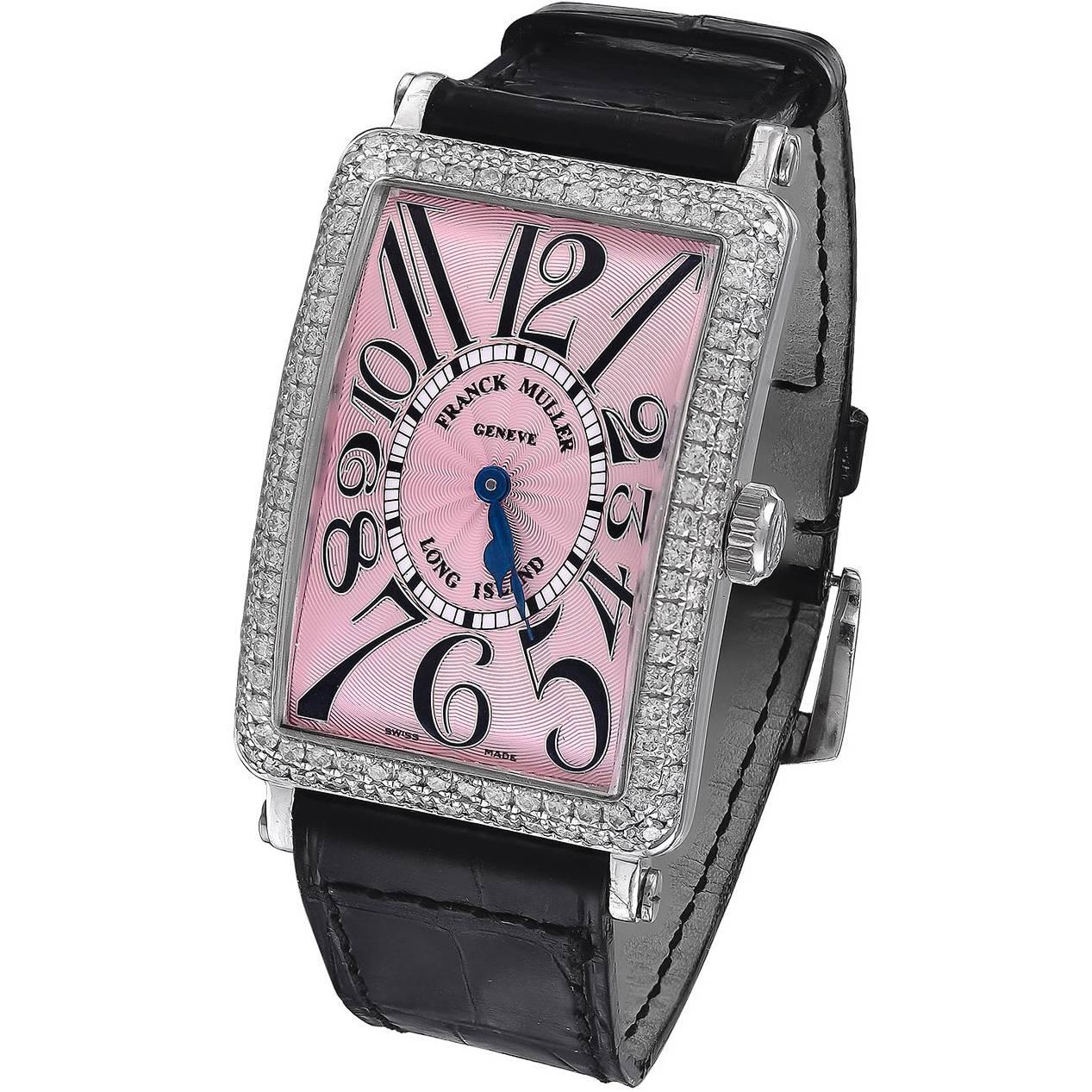 Franck Muller Stainless Steel Long Island Wristwatch For Sale