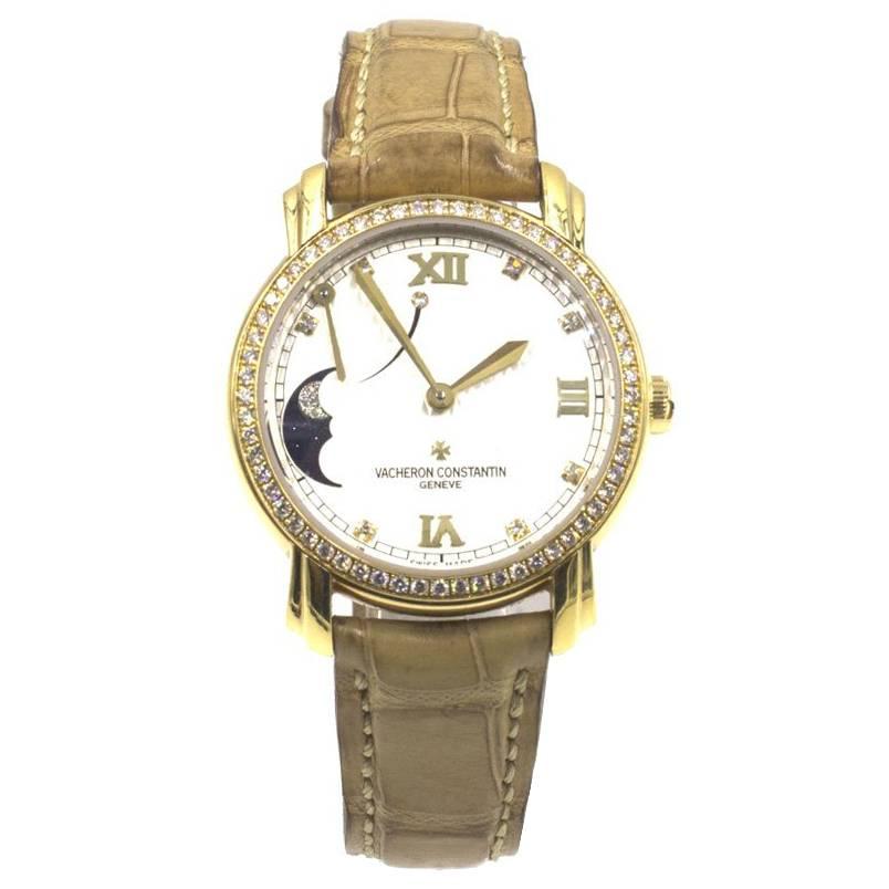 Vacheron Constantin Ladies 18K Yellow Gold Diamond Malte Power Reserve Watch