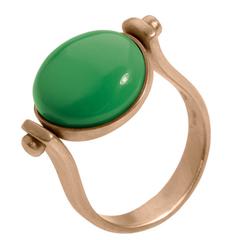 Green Turquoise Pink Gold Ring 5