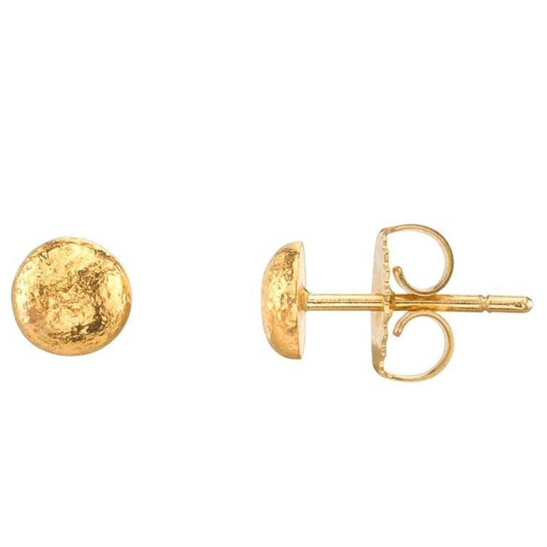 Yellow Gold Hammered Stud Earrings For At 1stdibs Yellow Gold Hammered Stud Earrings For