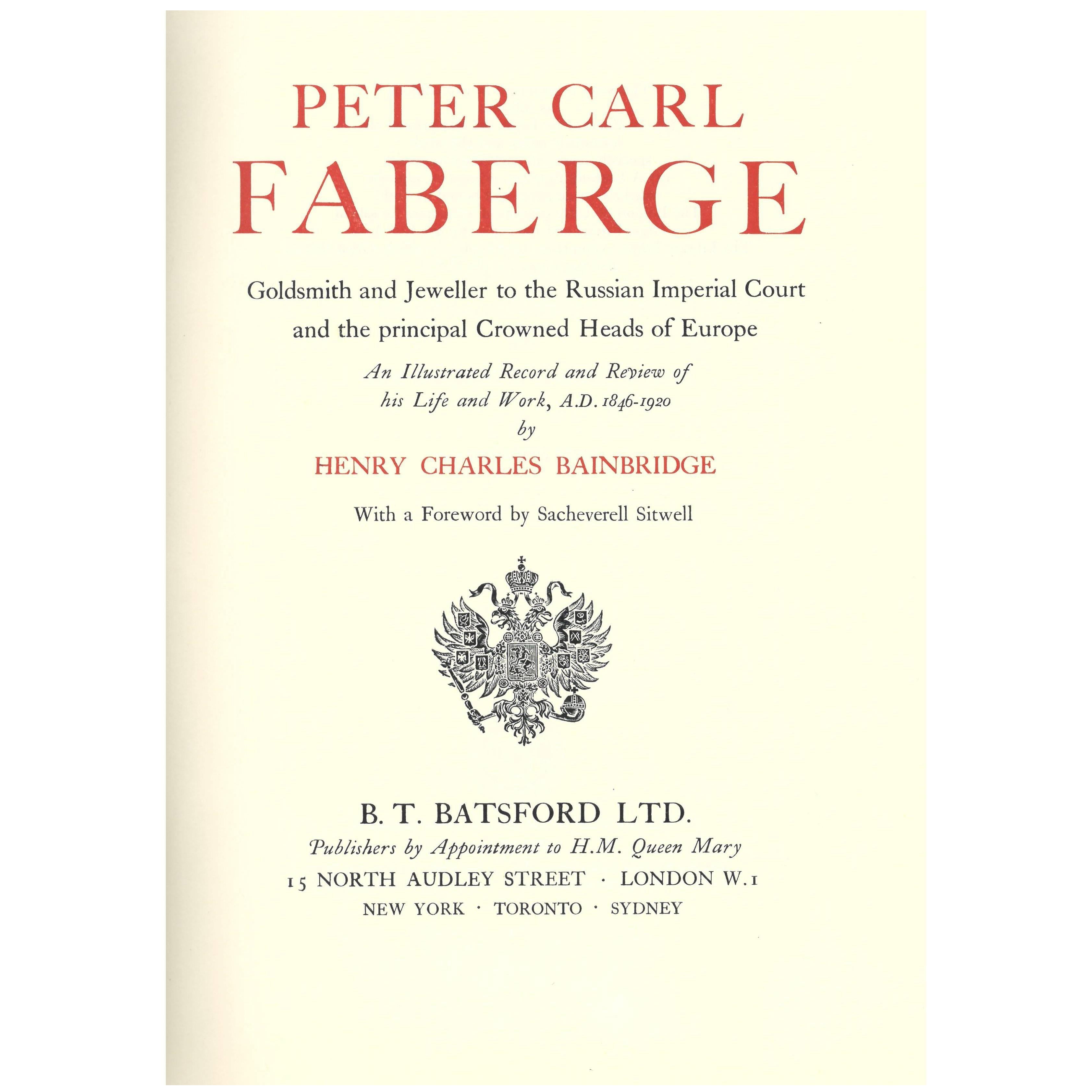 Book of PETER CARL FABERGE - His Life and Work 1846-1920