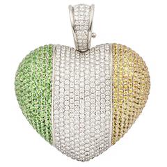 Theo Fennell Art Irish Flag Heart Pendant 6