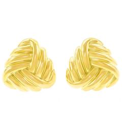 Fabulous 1970s Gold Knot Earrings