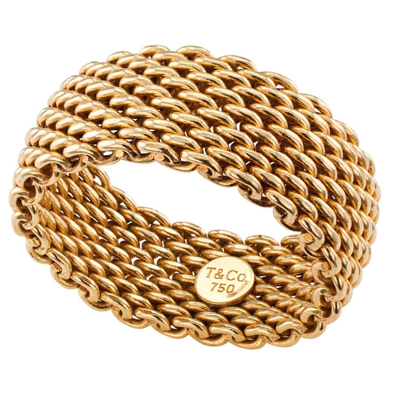 Tiffany & Co. Woven Gold Ring Band