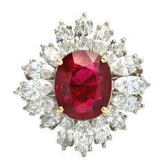 AGL Certified 5.15 Carat Natural Ruby Ring 9