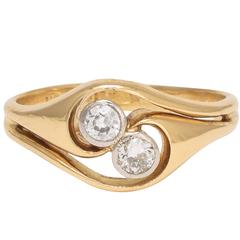 Antique Art Nouveau Diamond "Toi et Moi" Ring