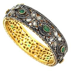 Diamond Emerald Bangle 8