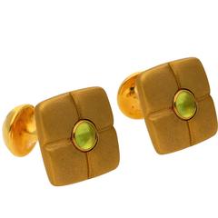 Mont Blanc Peridot Mother-of-Pearl Gold Cufflinks