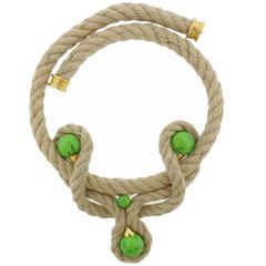 One-of-a-Kind Roberto Capucci Gold Nautical Motif Necklace with Artwork 7