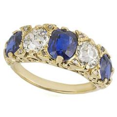 Diamond and Sapphire Ring 2