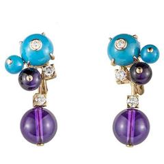 Cartier Les Delices Multi Gemstone Earrings