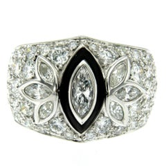 Onyx Diamond Gold Ring