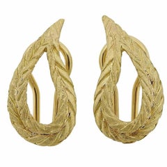 Buccellati Gold Open Teardrop Earrings