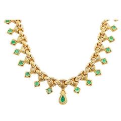 Emerald Yellow Gold Necklace 2