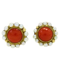 Luise Coral Pearl Earring