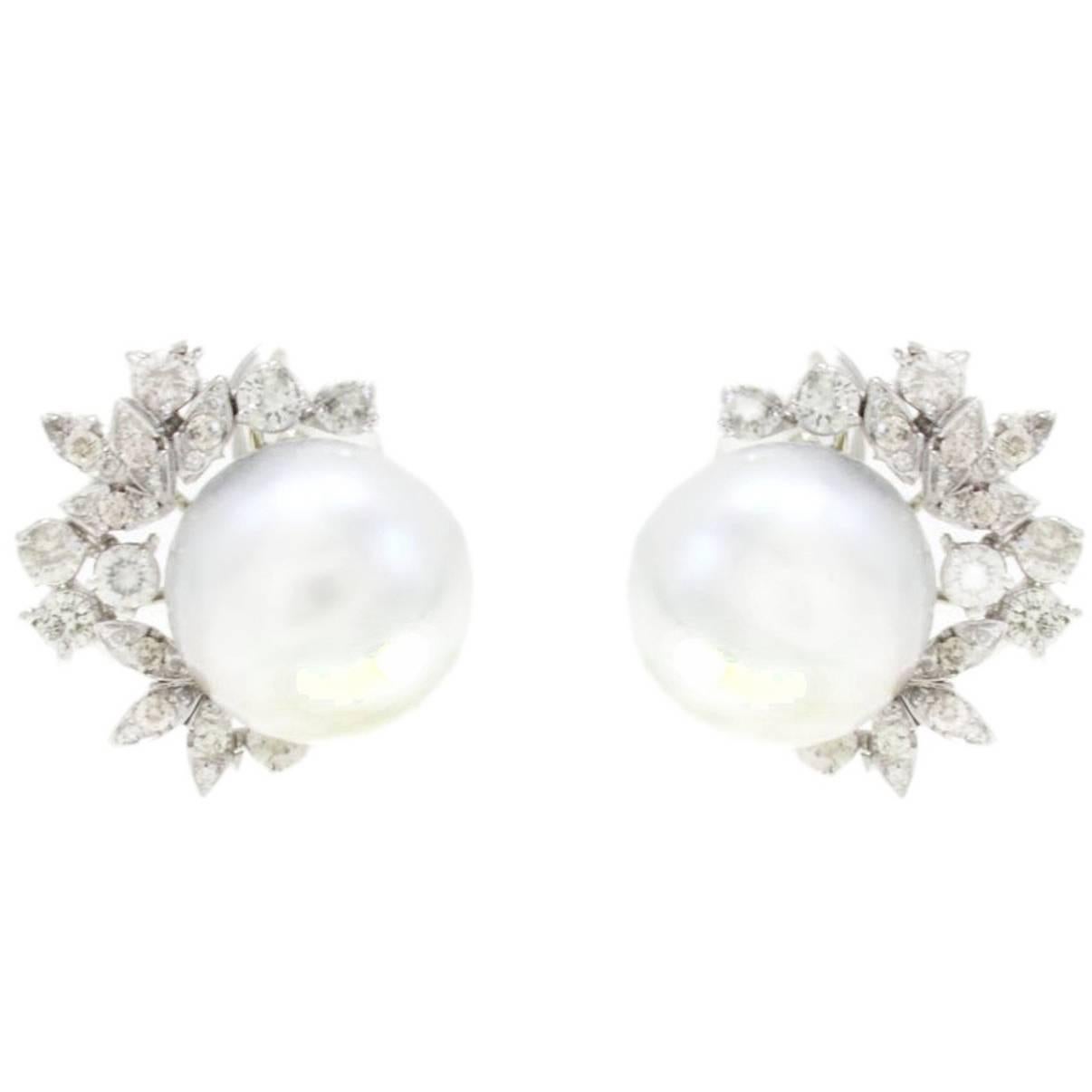 Luise Diamond Pearl Earrings