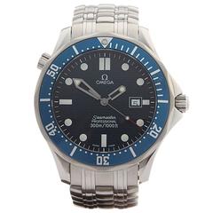 Omega Stainless Steel Seamaster Quartz Wristwatch