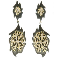 Diamond Silver Gold Earrings