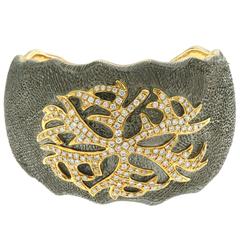 Diamond Silver Gold Cuff Bracelet 4