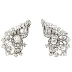 Boucheron Art Deco Diamond Platinum Earrings 5