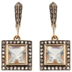 Zara Simon Ibiza Moonstone Diamond Gold Earrings 3