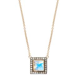 Zara Simon Ibiza Moonstone Diamond Gold Pendant