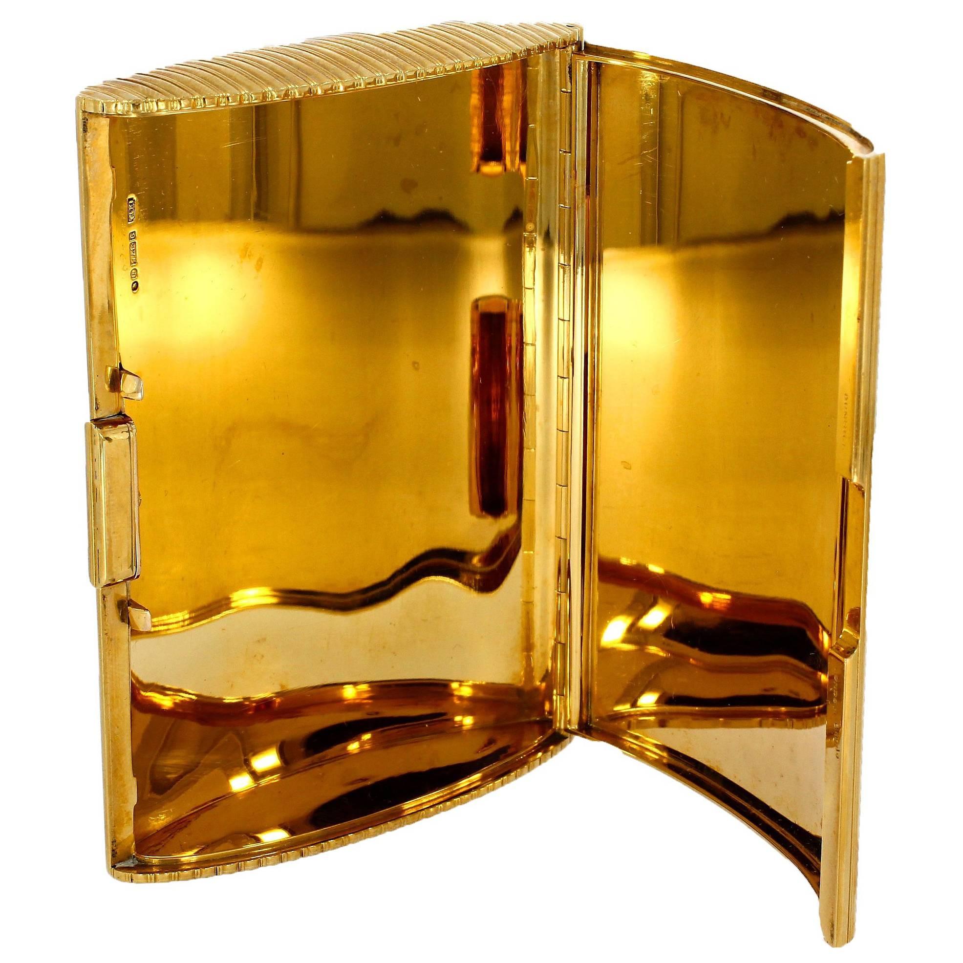 Dunhill Yellow Gold Cigarette Case For Sale