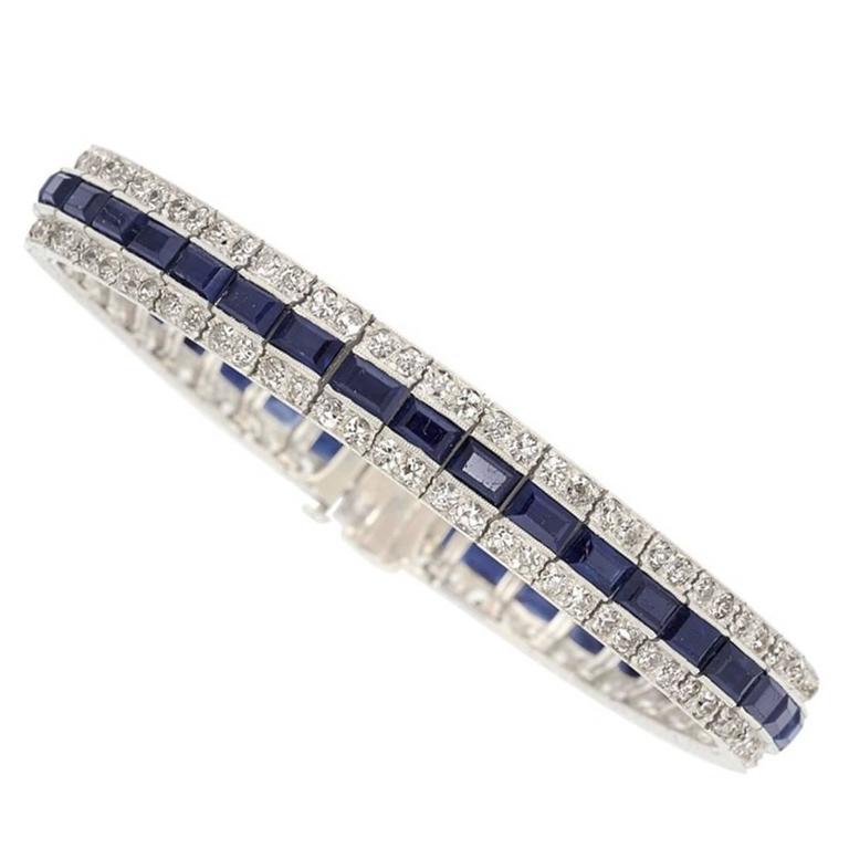 Art Deco Shire Diamond Platinum Bracelet For At 1stdibs Art Deco Shire Diamond Platinum Bracelet For