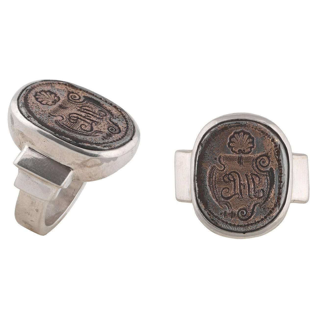 Antique 17th Century German Silver Signet Ring