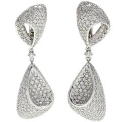 ct 2, 97 Diamond 18 t white gold Dangle Earrings