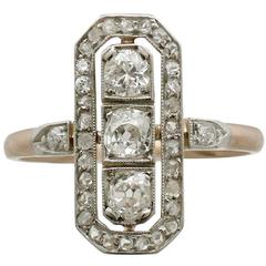 Antique Diamond and Yellow Gold Ring, 1920s Antique Diamond and Yellow Gold Ring, 1920s
