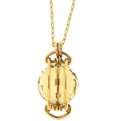 Doppio Faceted Citrine Gold Pendant 8