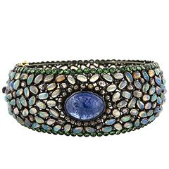 Rainbow Opal Tanzanite Bangle Bracelet 10