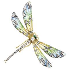 Plique-a-Jour Dragonfly Pin
