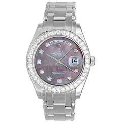 Rolex Platinum Masterpiece Pearlmaster Day Date Automatic Wristwatch Ref 18946