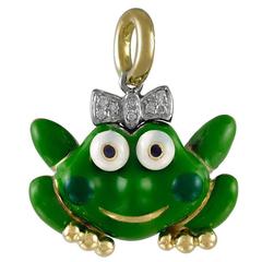 Aaron Basha Enamel Gold Princess Frog Charm 11