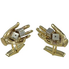 Gold Gambling Cufflinks