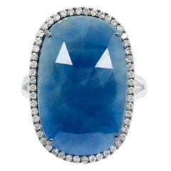 Sapphire Diamond White Gold Ring 5