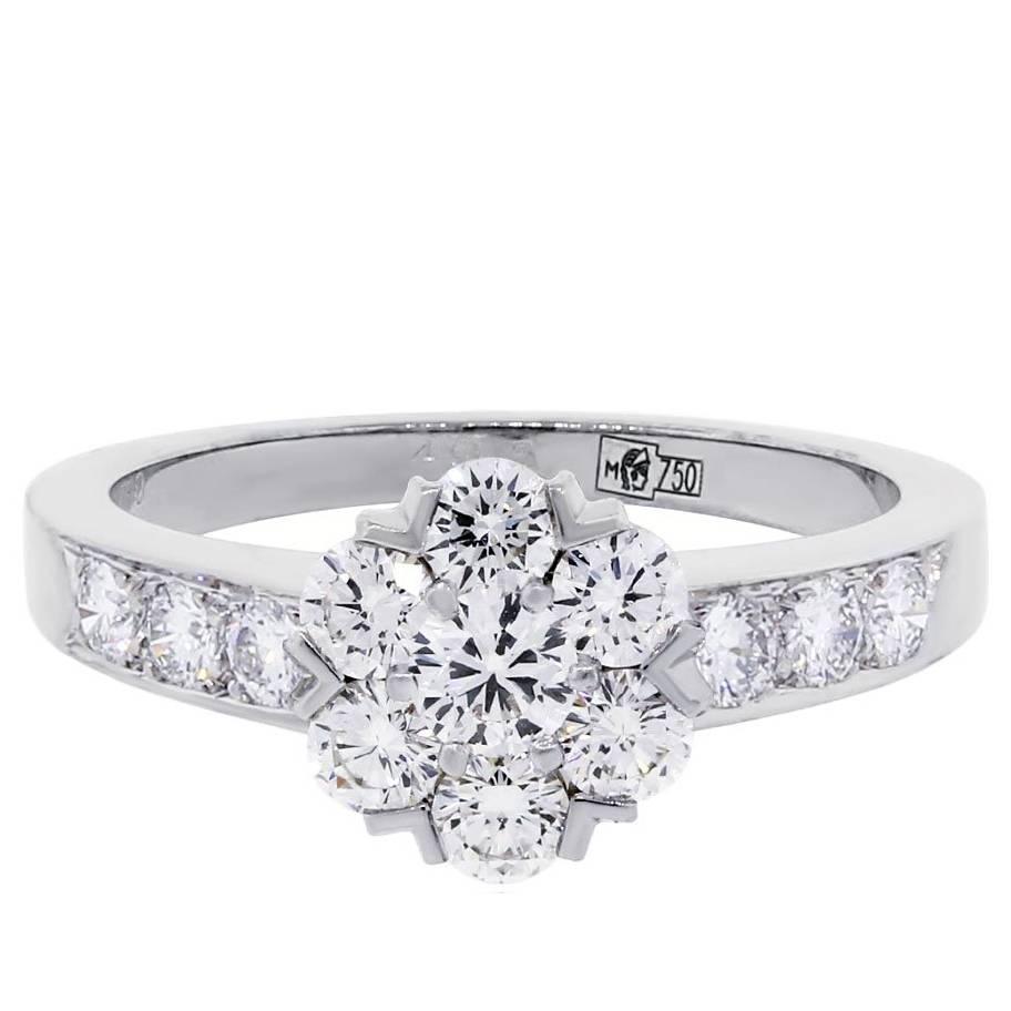 Van Cleef & Arpels Fleurette Diamond White Gold Ring