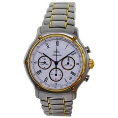 Ebel Yellow Gold Stainless Steel 640 Chronograph Automatic Wristwatch