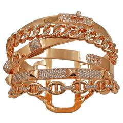 Hermes Alchemie Diamond Gold Bracelet 11
