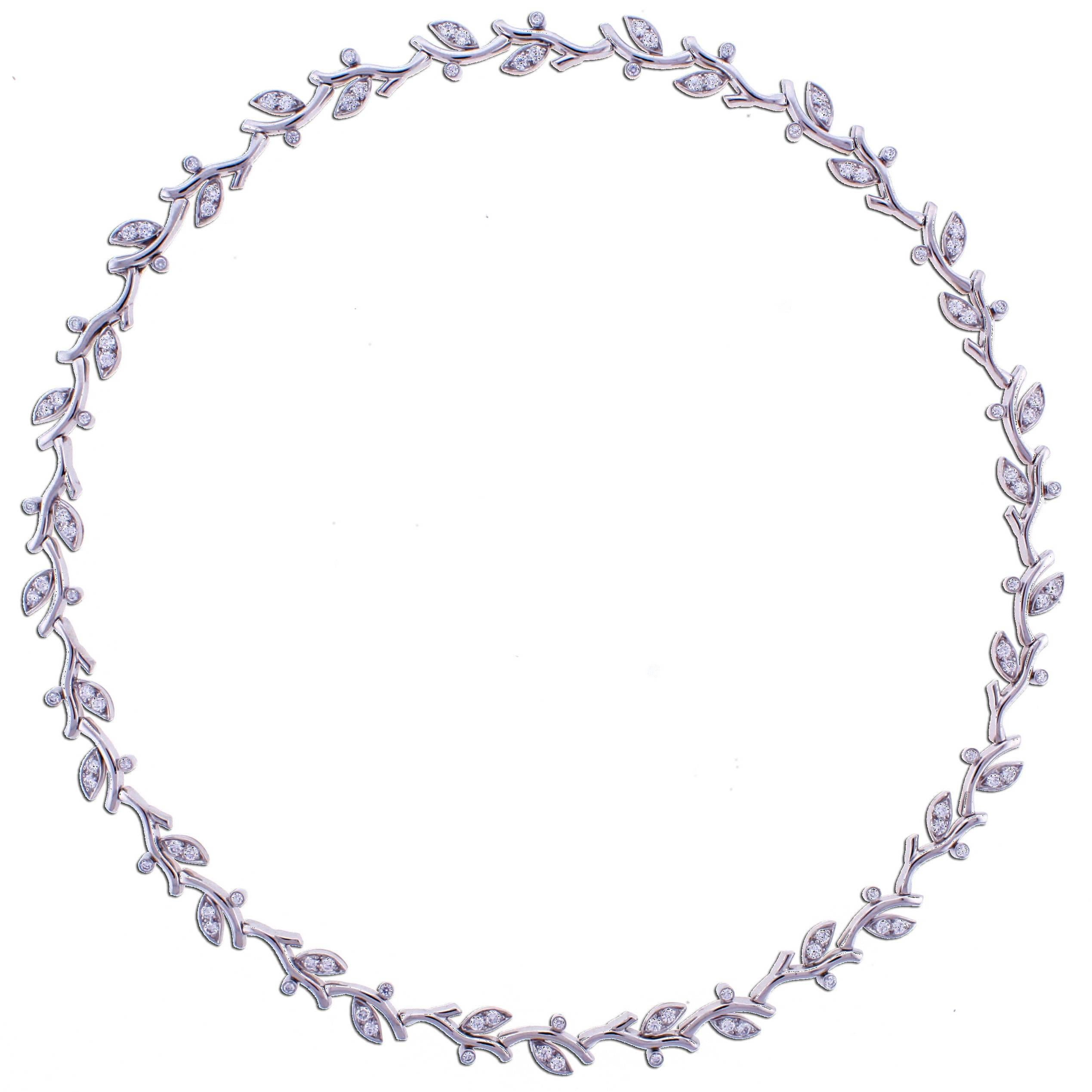Tiffany & Co. Garland Diamond Platinum Garland Necklace