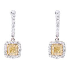 Diamond White Gold Dangling Earrings 10